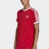 Adidas Originals 3 Stripes Tee Unisex - T-Shirt Imprimé - Better Scarlet