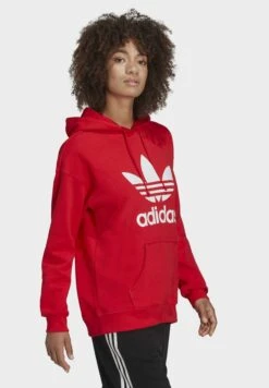 Adidas Originals Adidas Adicolor Trefoil - Sweat À Capuche - Red -ASOS e3046b145b394ab29944a370cdfb33b8