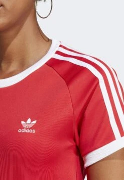 Adidas Originals Classics Slim 3-Stripes - T-Shirt Imprimé - Better Scarlet -ASOS e32fb137731f4874a7978be281f8b9a0