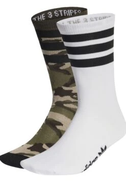 Adidas Originals Camo Crew Socks 2 Pairs - Chaussettes - Multicolor Shadow Olive