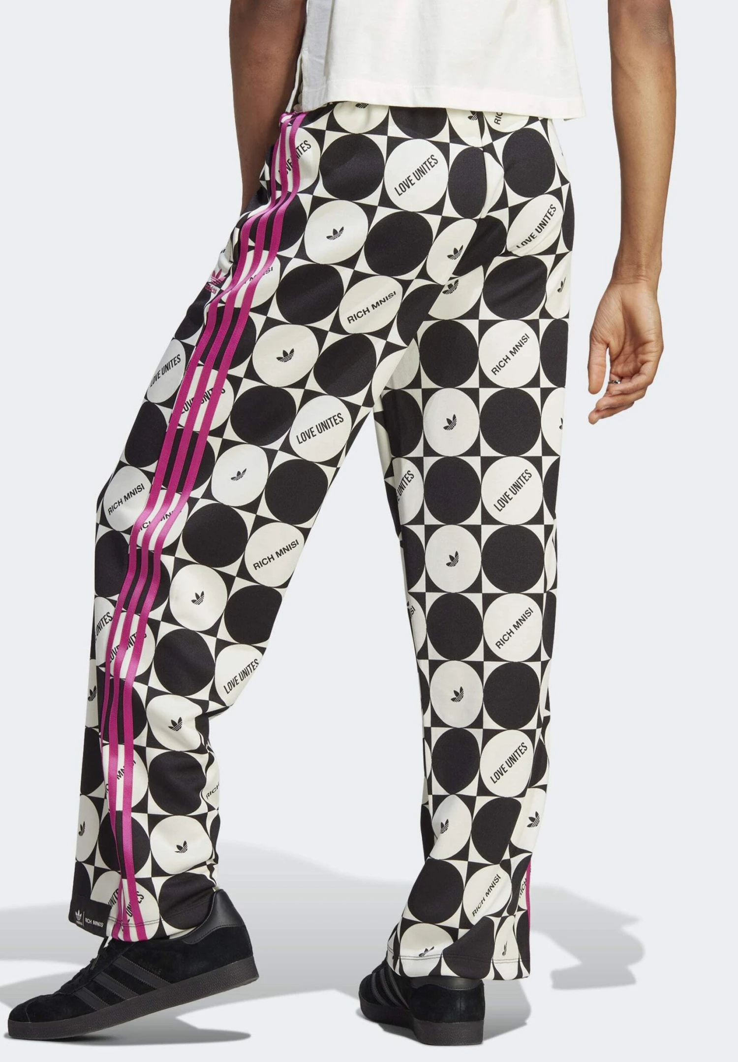 Adidas Originals Pride Rm - Pantalon Classique - Off White/Black 1 Adidas Originals Pride Rm - Pantalon Classique - Off White/Black