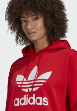 Adidas Originals Adidas Adicolor Trefoil - Sweat À Capuche - Red -ASOS e690a6f1d5c34a1d98542d6f698c6983