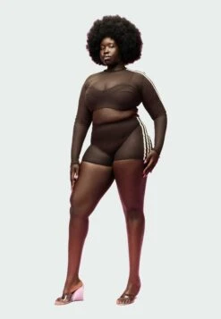 Adidas Originals Overlay Swim - Haut De Bikini - Dark Brown