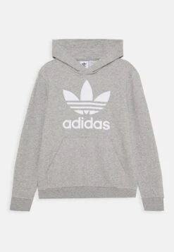 Adidas Originals Trefoil Junior Unisex - Sweat À Capuche - Medium Grey Heather/White
