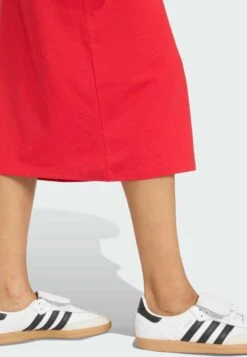Adidas Originals 3S - Robe En Jersey - Better Scarlet White -ASOS edf581b8b7f9492a910998fcd61b64c8