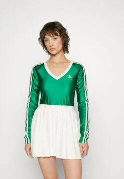 Adidas Originals Adicolor 70S V Neck - T-Shirt À Manches Longues - Green -ASOS efa239013f3941b78f83acb6fe900c07
