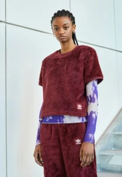 Adidas Originals Essentials Fluffy - T-Shirt Imprimé - Shadow Red