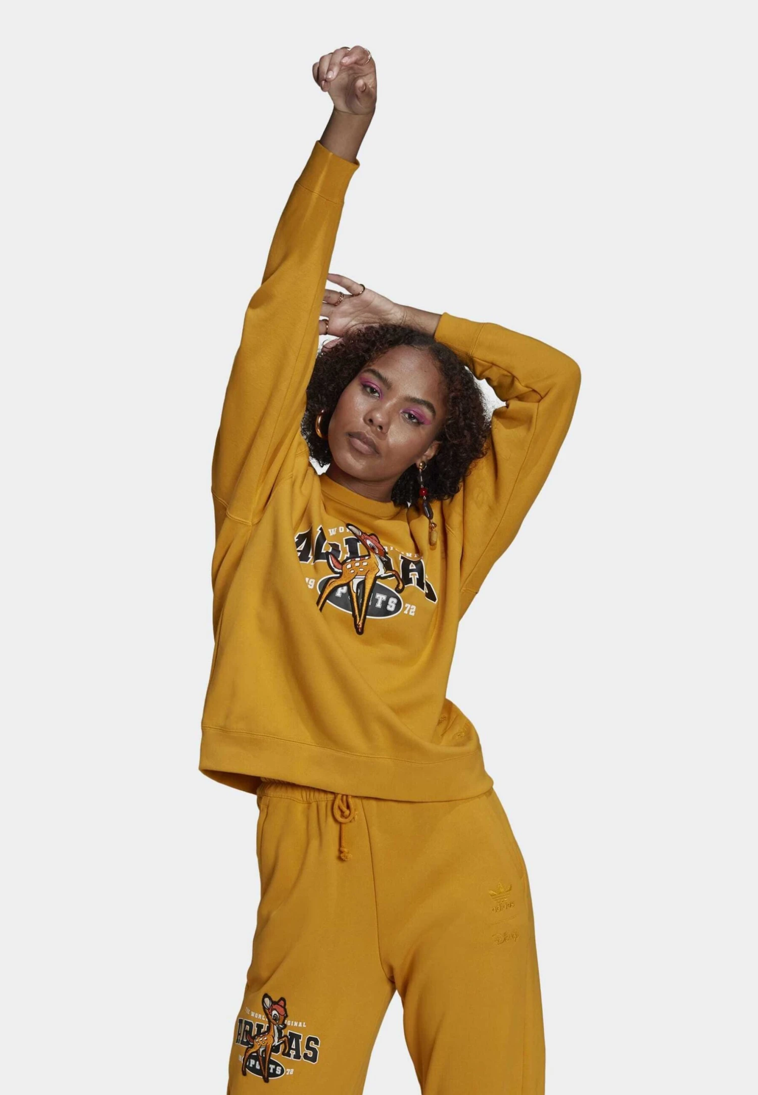 Adidas Originals Disney Bambi Graphic - Sweatshirt - Gold 1 Adidas Originals Disney Bambi Graphic - Sweatshirt - Gold
