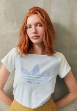 Adidas Originals Infill Marble Trefoil Tee - T-Shirt Imprimé - Halo Blue