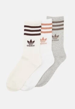 Adidas Originals Crew Unisex 3 Pack - Chaussettes - White/Medium Grey Heather/Wonder White