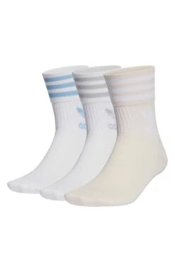 Adidas Originals Mid Cut Unisex 3 Pack - Chaussettes - White White Quartz