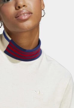 Adidas Originals Collar Crop Tee - T-Shirt Imprimé - White Mel -ASOS f55a7ebf488c4ca7a3634c3ac9b5484f