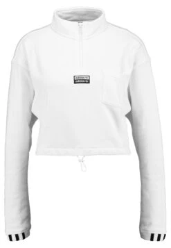 Adidas Originals Cropped - Sweatshirt - White -ASOS f67da0b7abe74d3e9d0e5dae8904b854