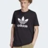 Adidas Originals Trefoil Unisex - T-Shirt Imprimé - Black White