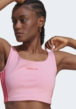Adidas Originals Island Club Crop Tank - Débardeur - Semi Pink Glow -ASOS f7ce4f701e5c4e4c8bfd7c825d0a65f0