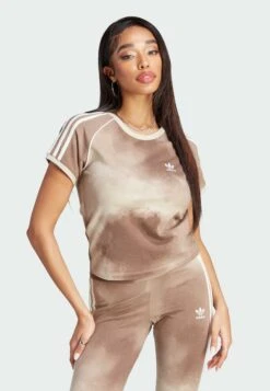 Adidas Originals Colour Fade Stripes - T-Shirt Imprimé - Beige