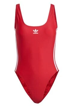 Adidas Originals Color 3-Stripes - Maillot De Bain - Red/White -ASOS f8c8d6e417844717a0634ec87fa300b7