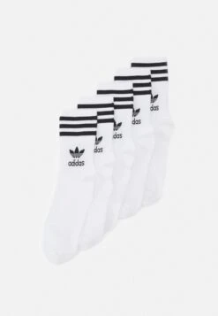 Adidas Originals Mid Cut 5 Pack - Chaussettes - White
