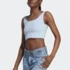 Adidas Originals Island Club Crop Tank - Débardeur - Blue Dawn