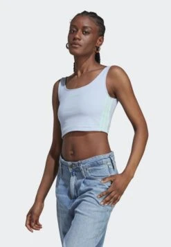 Adidas Originals Island Club Crop Tank - Débardeur - Blue Dawn