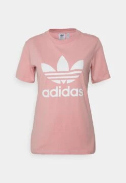Adidas Originals Trefoil Tee - T-Shirt Imprimé - Light Pink -ASOS fb2fceb642344dbb9316d8696fd79e59