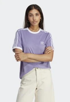 Adidas Originals Classics 3 Stripes - T-Shirt Imprimé - Magic Lilac