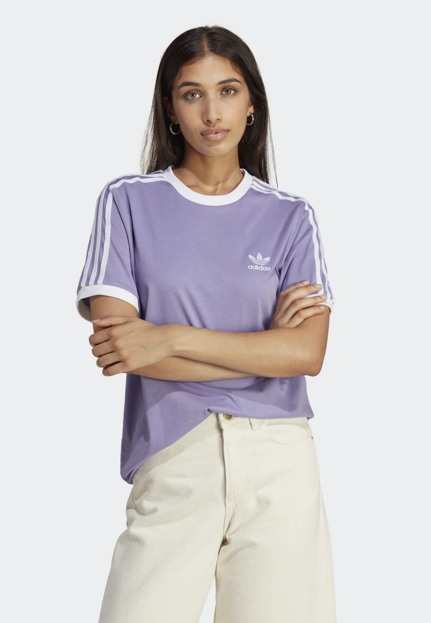 Adidas Originals Classics 3 Stripes - T-Shirt Imprimé - Magic Lilac 1 Adidas Originals Classics 3 Stripes - T-Shirt Imprimé - Magic Lilac