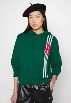 Adidas Originals Varsity Small Logo Hoodie - Sweatshirt - Dark Green -ASOS fc5e6bba588c43119cf6975e7560b183