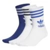 Adidas Originals Mid Cut Unisex 3 Pack - Chaussettes - White White Victory Blue