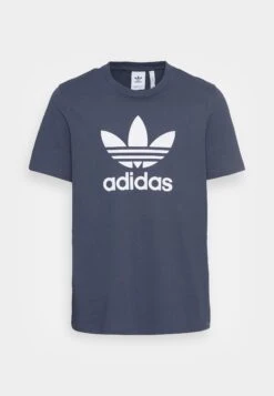 Adidas Originals Trefoil Unisex - T-Shirt Imprimé - Blue -ASOS fd9c0f334a0e40478186ea057a1fae38