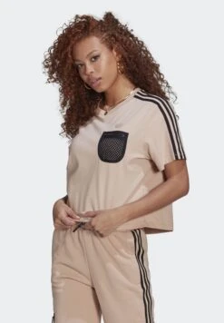 Adidas Originals Cropped - T-Shirt Imprimé - Ash Pearl