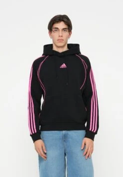 Adidas Originals TEAMGEIST - Sweatshirt - Black/lucid Pink -ASOS ff665636b7744c699f04b6c09f92010c